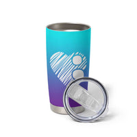 Suicide Prevention Awareness Tumbler Cup Teal Purple Ribbon Stay World Needs You Call 988 Mental Health Groovy - Wonder Print Shop