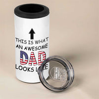 Gifts For Dad 4 in 1 Can Cooler Tumbler Funny Father's Day This Is What an Awesome Dad Looks Like - Wonder Print Shop