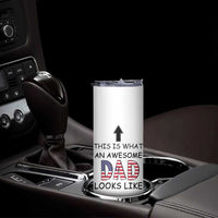 Gifts For Dad Skinny Tumbler Funny Father's Day This Is What an Awesome Dad Looks Like - Wonder Print Shop