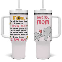 Mom Gifts From Kids Tumbler With Handle Mothers Day Gifts Remember I Love You Mom Sunflower