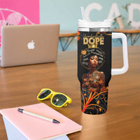 Afro Woman Tumbler With Handle Black Women Unapologetically Dope Juneteenth Black History Afican Roots