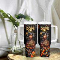 Afro Woman Tumbler With Handle Black Women Unapologetically Dope Juneteenth Black History Afican Roots