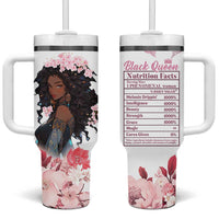 Black Queen Tumbler With Handle Afro Afican Roots Women Floral Juneteenth Black History