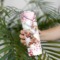 African American Gifts For Women Skinny Tumbler Cherry Blossom Flowers Bible Verse Religious Gifts For Afro Women