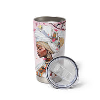 African American Gifts For Women Tumbler Cup Cherry Blossom Flowers Bible Verse Religious Gifts For Afro Women
