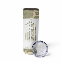 Fathers Day Grandpa Skinny Tumbler Best Grandpa Ever Grandfather Camo American Flag USA