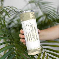 Fathers Day Grandpa Skinny Tumbler Best Grandpa Ever Grandfather Camo American Flag USA