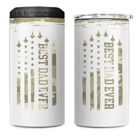 Fathers Day Dad 4 in 1 Can Cooler Tumbler Best Dad Ever Camo American Flag USA Camouflage