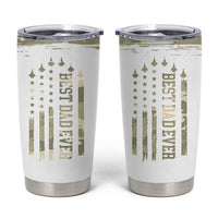 Fathers Day Dad Tumbler Cup Best Dad Ever Camo American Flag USA Camouflage