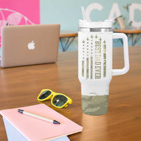 Fathers Day Dad Tumbler With Handle Best Dad Ever Camo American Flag USA Camouflage