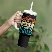 My Son In Law Is My Favorite Child Tumbler With Handle Retro Funny Gift For Mother-in-Law Father-in-Law