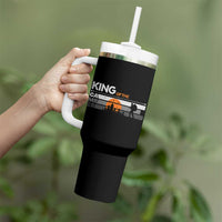 King Of The Camper Tumbler With Handle Outdoor Camping Mountain Nature Hiking Camp Lover Gift