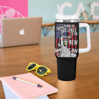 New American Citizen Gift Tumbler With Handle Funny US Citizenship Congratulations Presents