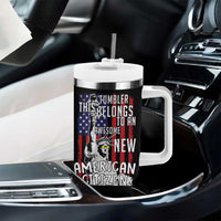 New American Citizen Gift Tumbler With Handle Funny US Citizenship Congratulations Presents