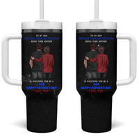 Fathers Day Son Gifts from Mom Tumbler With Handle To My Son Gift