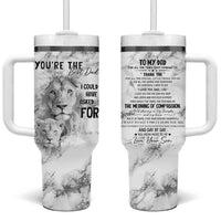 Christmas Gifts for Dad Tumbler With Handle Lion Father and Son Fathers Day - Wonder Print Shop