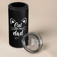 Cat Dad Gift 4 in 1 Can Cooler Tumbler Cat Lover Fathers Day