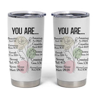 Christian Tumbler Cup Religious Self Care Inspiration Gifts Inspirational Scripture Cup with Bible Verse - Wonder Print Shop