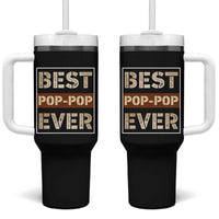 Grandpa Tumbler With Handle Best Pop-Pop Ever Vintage Fathers Day Gift - Wonder Print Shop