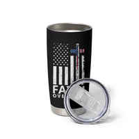 Christian Religious Sayings Tumbler Cup USA Flag Patriotic American Gift Faith Over Fear Prayer - Wonder Print Shop