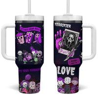 Funny Halloween Horror Tumbler With Handle Iced Coffee What's Your Favorite Scary Movie - Wonder Print Shop