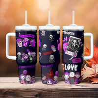 Funny Halloween Horror Tumbler With Handle Iced Coffee What's Your Favorite Scary Movie - Wonder Print Shop
