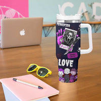 Funny Halloween Horror Tumbler With Handle Iced Coffee What's Your Favorite Scary Movie - Wonder Print Shop