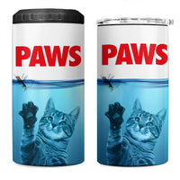 Paws Parody 4 in 1 Can Cooler Tumbler Cat Mouse Humorous Cat Chasing Mouse Kitten