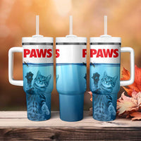 Paws Parody Tumbler With Handle Cat Mouse Humorous Cat Chasing Mouse Kitten