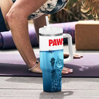 Paws Parody Tumbler With Handle Cat Mouse Humorous Cat Chasing Mouse Kitten