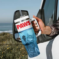 Paws Parody Tumbler With Handle Cat Mouse Humorous Cat Chasing Mouse Kitten