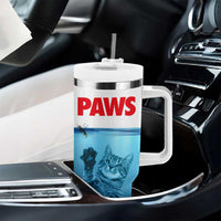 Paws Parody Tumbler With Handle Cat Mouse Humorous Cat Chasing Mouse Kitten