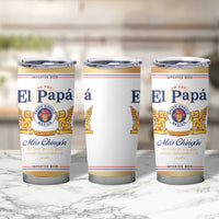 Fathers day Dia del Padre Tumbler Cup El Papa Mas Chingon Mexican Dad Husband Beer - Wonder Print Shop