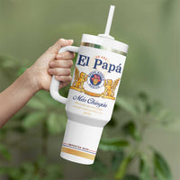 Mexican Dad Husband Beer Tumbler With Handle El Papa Mas Chingon Fathers day, Dia del Padre - Wonder Print Shop