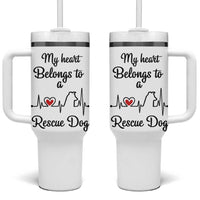 Rescue Dog Tumbler With Handle Animal Adopt Foster Animal Shelter Volunteer Dog Lovers