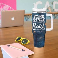 Beach Lovers Gifts For Women Tumbler With Handle Some Girls Are Just Born With The Beach In Their Souls