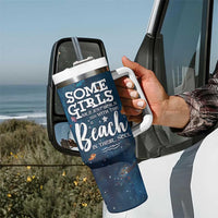 Beach Lovers Gifts For Women Tumbler With Handle Some Girls Are Just Born With The Beach In Their Souls