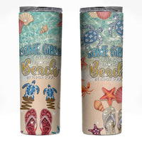 Beach Gifts For Women Skinny Tumbler Some Girls Are Just Born With The Beach In Their Souls