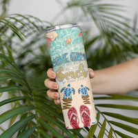 Beach Gifts For Women Skinny Tumbler Some Girls Are Just Born With The Beach In Their Souls