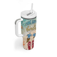 Beach Gifts For Women Tumbler With Handle Some Girls Are Just Born With The Beach In Their Souls