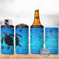 Sea Turtle Gifts For Women 4 in 1 Can Cooler Tumbler Ocean Beach Themed Animal Lover Gift