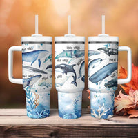 Shark Lovers Tumbler With Handle Ocean Animal Species Of Sharks