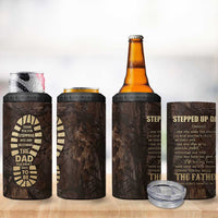 Bonus Dad Gifts 4 in 1 Can Cooler Tumbler Stepdad Stepped Up Dads Daddy Fathers Day Presents Camo - Wonder Print Shop