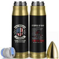 One Badass Stepdad Bullet Tumbler Best Effin Bonus Dad Gifts Stepped Up Dads US Flag Skull - Wonder Print Shop