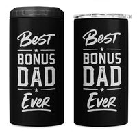 Best Bonus Dad Ever 4 in 1 Can Cooler Tumbler Stepdad Stepped Up Dads Daddy Fathers Day Presents - Wonder Print Shop