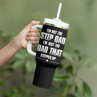 Bonus Dad Gifts Tumbler With Handle Funny Not Step Dad Stepped Im Stepped Up Dads - Wonder Print Shop