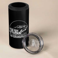 Funny Grandpa Classic Car Graphic 4 in 1 Can Cooler Tumbler Father's Day Grandpa Gift