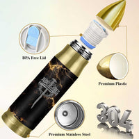 Christian Faith Over Fear Bullet Tumbler Religious Jesus Saves Cross US Flag Prayer Patriotic - Wonder Print Shop