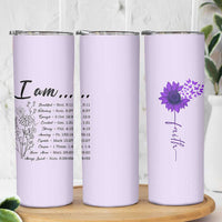 Christian Gifts for Women Faith Skinny Tumbler Inspirational Religious Bible Gift for Her - Wonder Print Shop