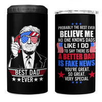 Christmas Gifts for Dad 4 in 1 Can Cooler Tumbler Best Dad Ever American Flag - Wonder Print Shop